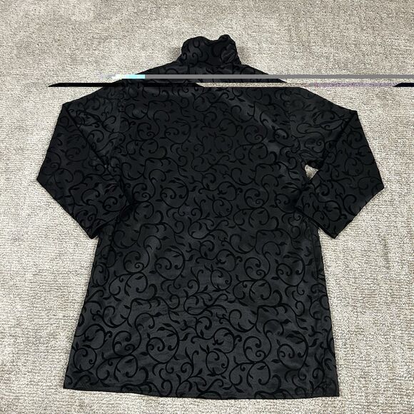 Mycra Pac Jacket Coat Womens 0 P 6/8 Black Velvet Vine Pockets Hooded Reversible - Picture 5 of 10